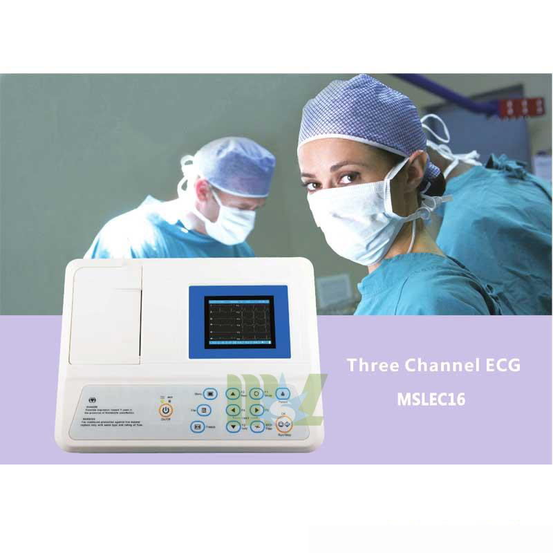 Electrocardiógrafo de tres canales