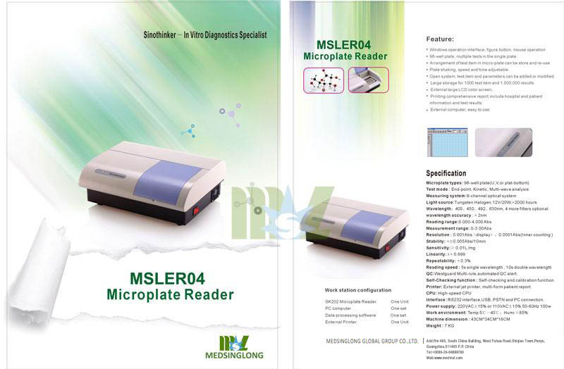 MSL Brand new elisa microplate reader MSLER04