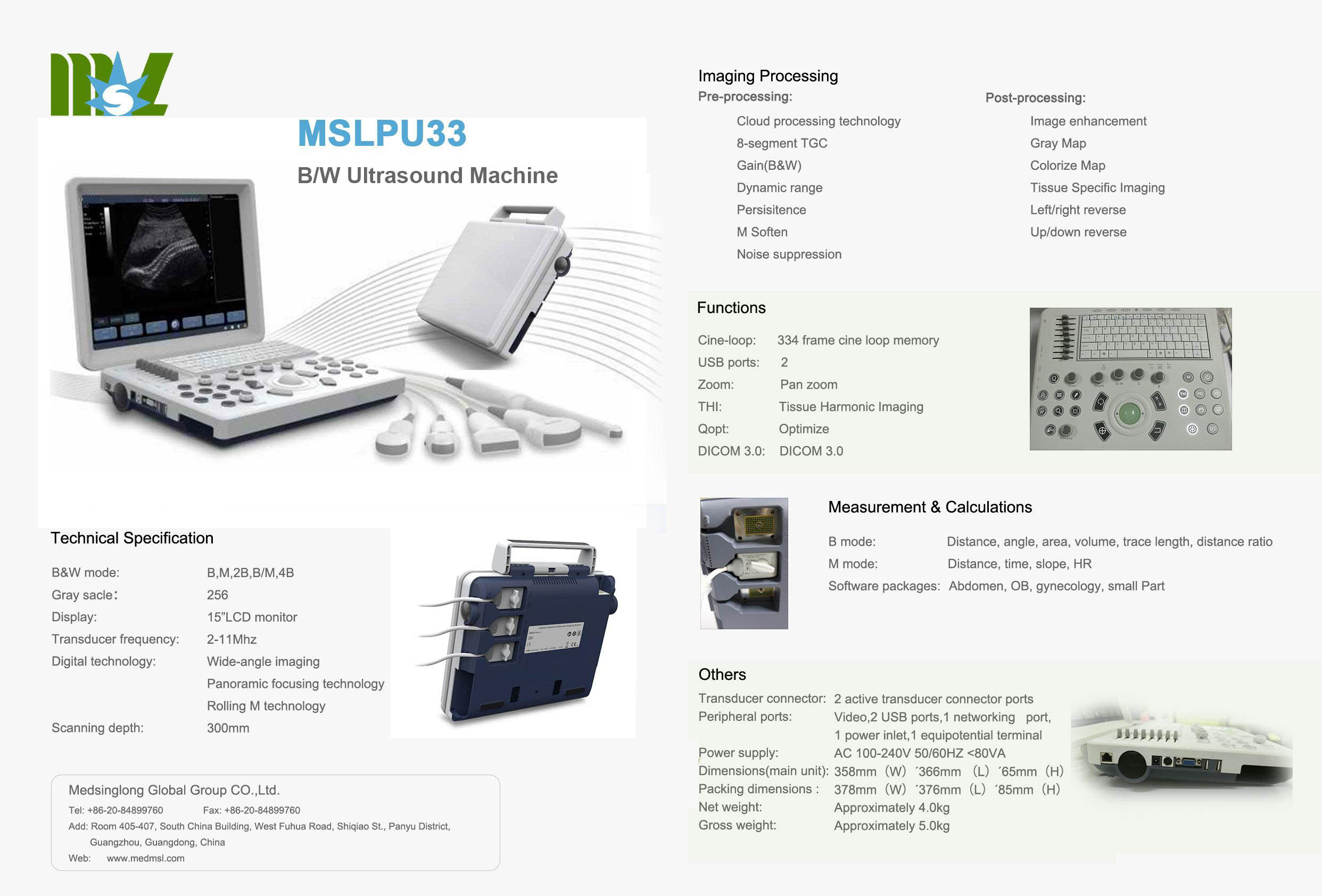 MSL ultrasound machine MSLPU33