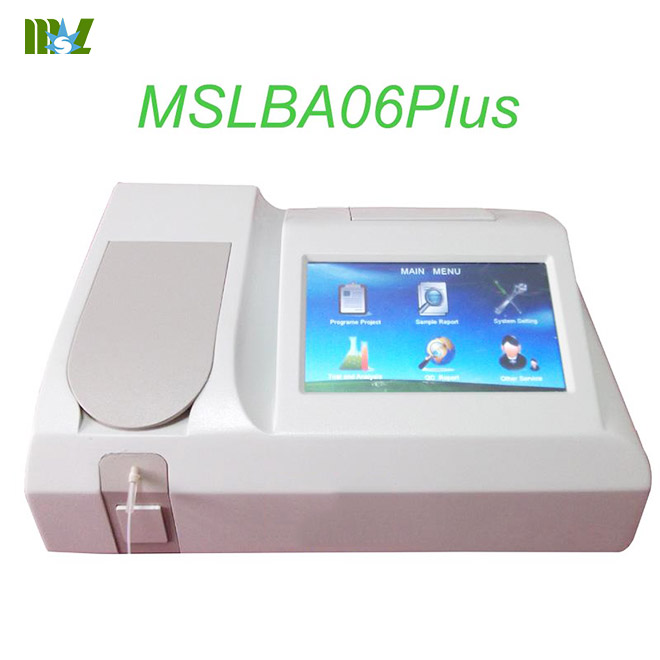 Analizador de química semiautomático más barato MSLBA06Plus