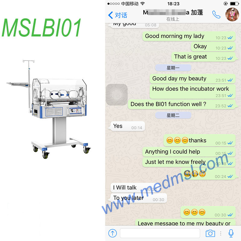 Hospital baby incubator price-MSLBI01 customer high praise