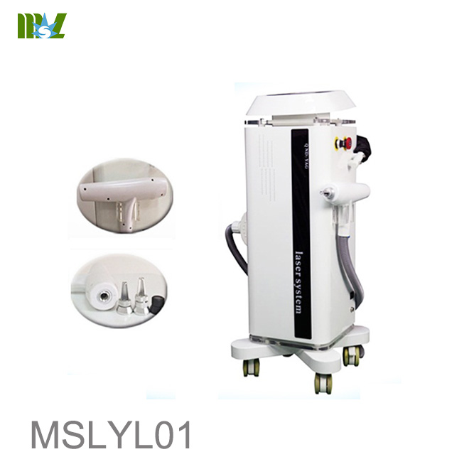 Precio de la máquina única de eliminación de tatuajes láser Q-switch yag MSLYL01