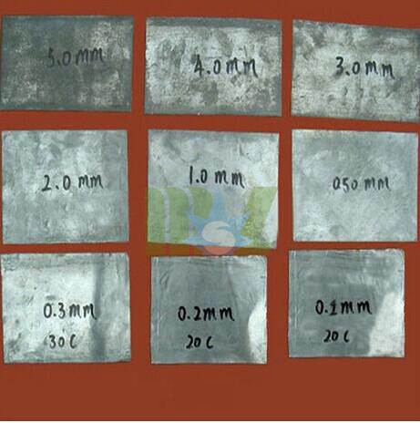 lead roll sizes