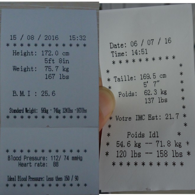 Balanza de peso BMI